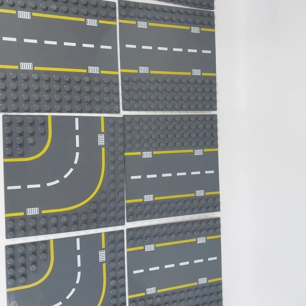 8 Road Building Block Base Plates‎ for Large Blocks